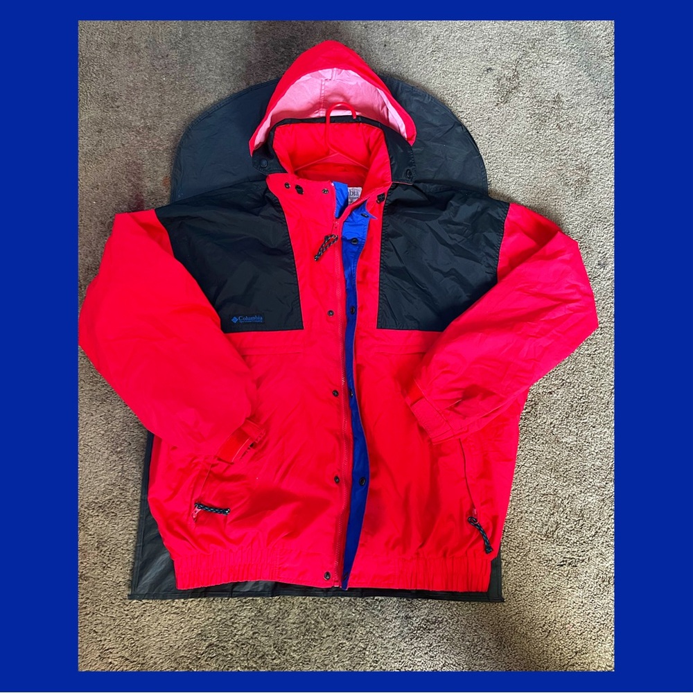 Vamoose Columbia Retro Embroidered Colorblock Jacket